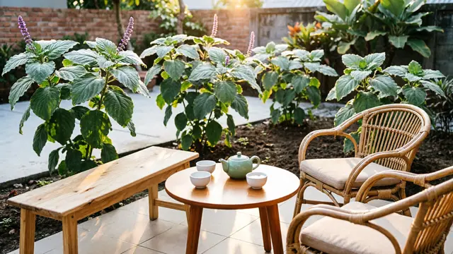 Ide Kebun Umbi Yakon di Pekarangan Rumah (AI)