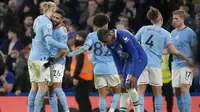 The Citizens mengumpulkan 39 poin, tertinggal lima angka dari The Gunners di puncak klasemen. (AP Photo/Kirsty Wigglesworth)