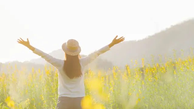 Ilustrasi wanita positif