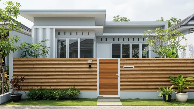 Model Pagar Bambu Modern yang Cocok untuk Rumah Minimalis/Gemini AI