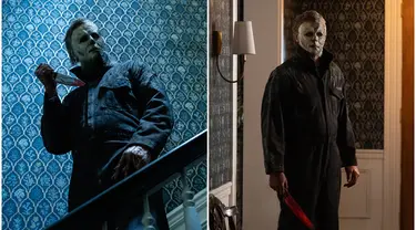 Gambar yang dirilis oleh Universal Pictures ini menunjukkan karakter horor Michael Myers dalam adegan film Halloween Ends. (Ryan Green/Universal Pictures via AP)