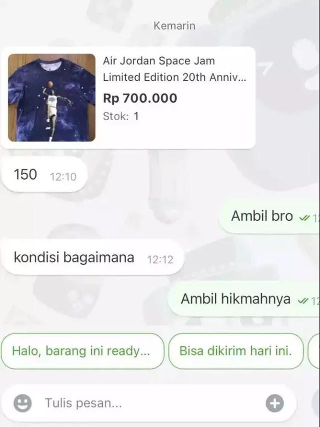 chat penjual pembeli