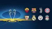 Delapan tim yang lolos ke perempat final Liga Champions 2017-2018. (UEFA).