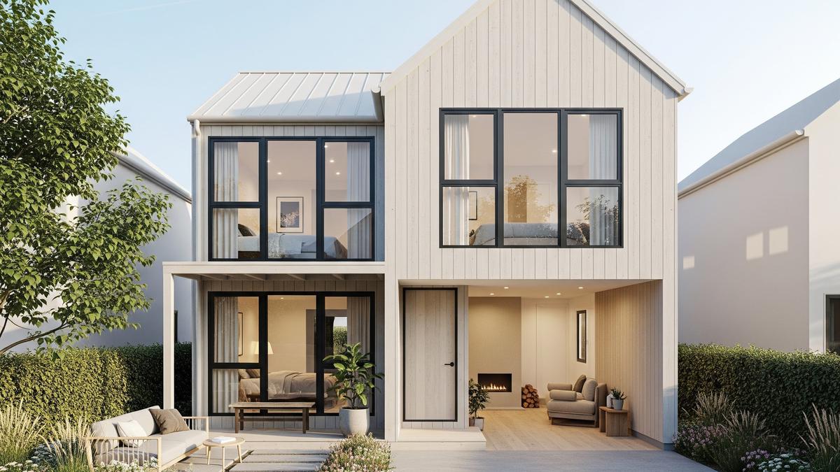 7 Desain Gambar Rumah Minimalis 2 Lantai Bergaya Skandinavia di Lahan Terbatas yang Cozy