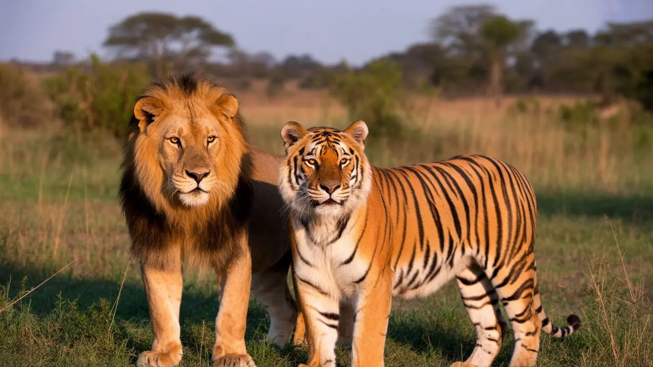 perbedaan singa dan harimau