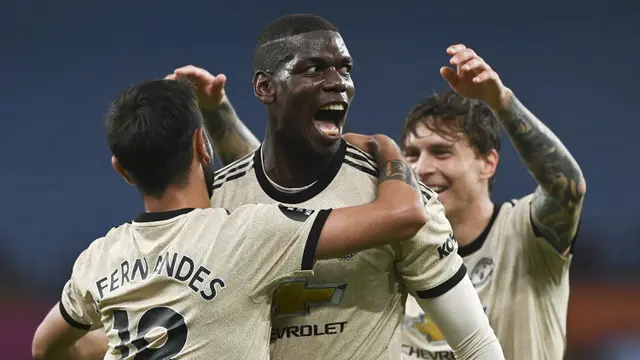 FOTO: Manchester United Lumat Aston Villa 3-0