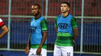 Dua playmaker Madura United, Brian Ferreira dan Zah Rahan, menjadi pemain cadangan pada laga semifinal Piala Gubernur Jatim 2020 kontra Persija Jakarta di Stadion Kanjuruhan, Malang, Senin (17/2/2020). (Bola.com/Aditya Wany)