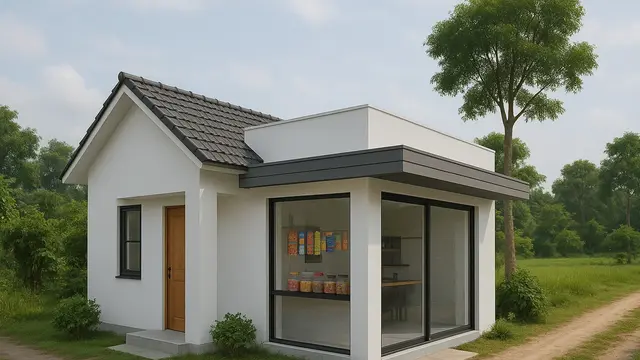 Model Rumah Sederhana di Desa Lengkap dengan Ruko untuk Jualan