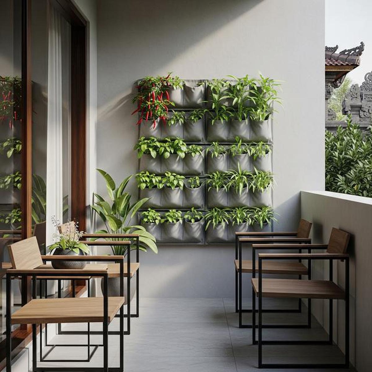 9 Desain Teras Minimalis dengan Kebun Sayur Vertikal, Maksimalkan Lahan Sempit