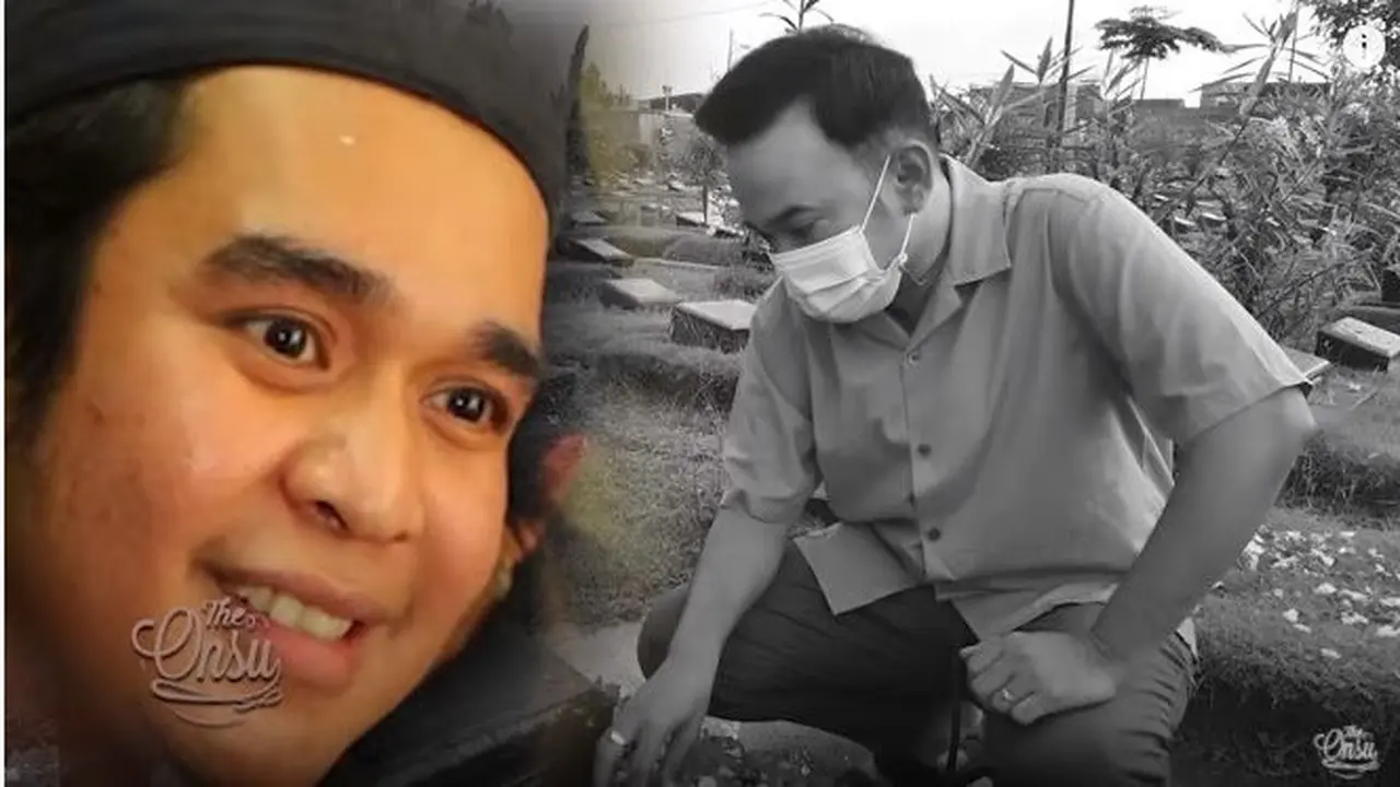 6 Momen Ruben Onsu Ziarah ke Makam Olga Syahputra, Kenang Ulang Tahun Sahabat