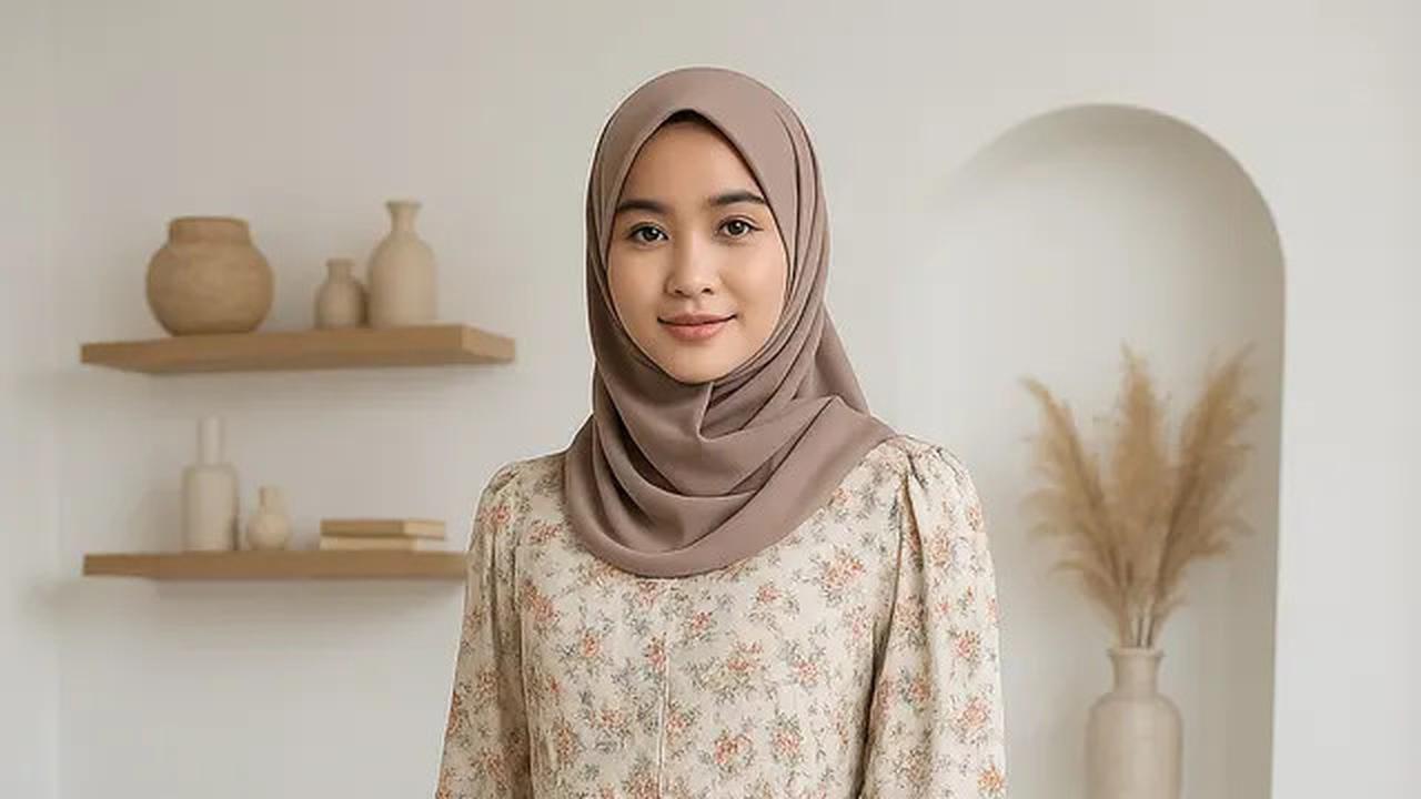 7 Model Gamis Motif Bunga yang Memikat Hati, Tampilan Gaya Feminin Tapi Stylish