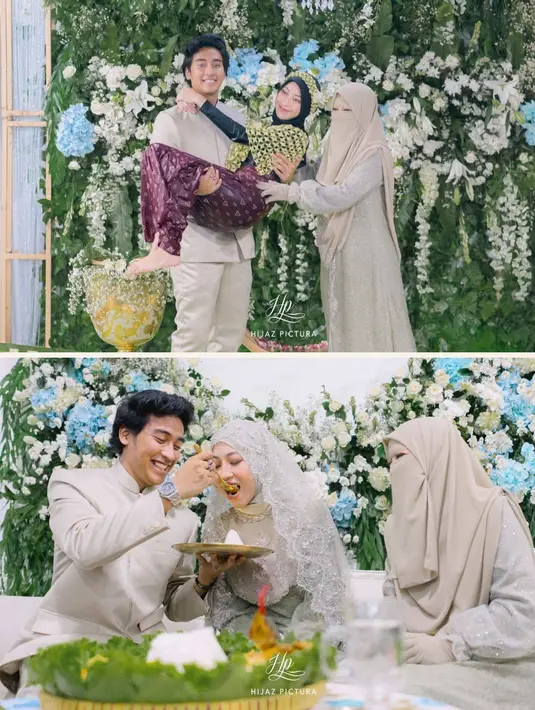 Momen siraman Adiba Khanza. [Foto: Instagram/hijazpictura]