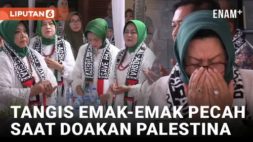 VIDEO: Haru! Tangis Emak-emak Pecah saat Ikuti Acara Doa Bersama untuk Palestina