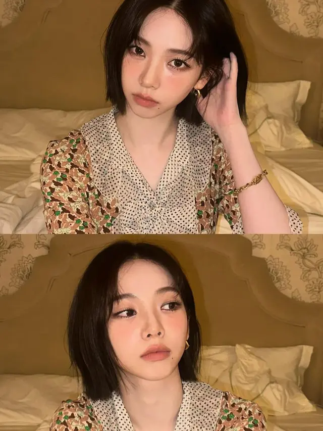 Transformasi Karina AESPA dengan rambut pendek di Milan. (credit:instagram.com/katarinabluu)