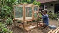 Cara Membuat Kandang Ayam 1x1 Untuk 3 Ekor, Kandang Ideal Ayam Cepat Besar