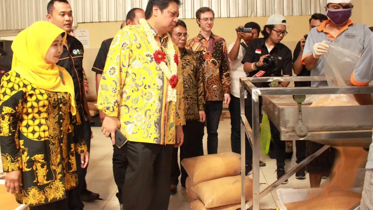 Menperin Airlangga Hartarto pimpin pelepasan ekspor gula semut dari Kabupaten Purworejo