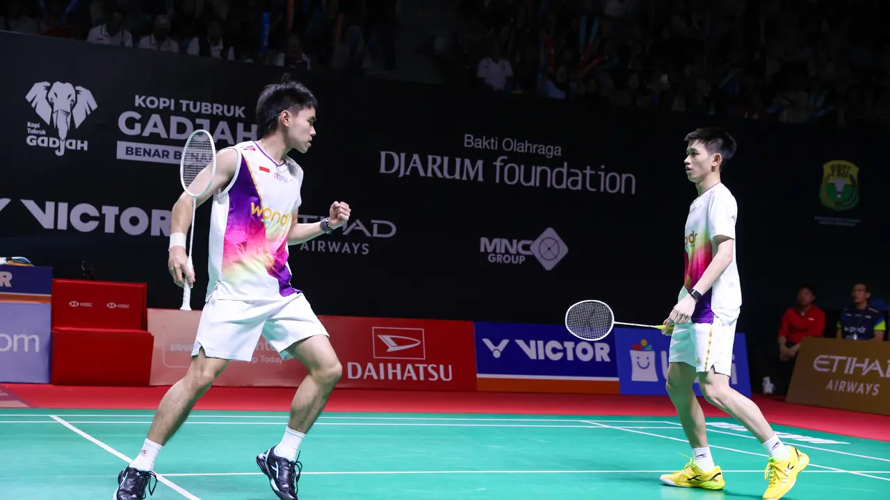 Raymond Indra/Nikolaus Joaquin - Indonesia Masters 2026 - Bulu Tangkis