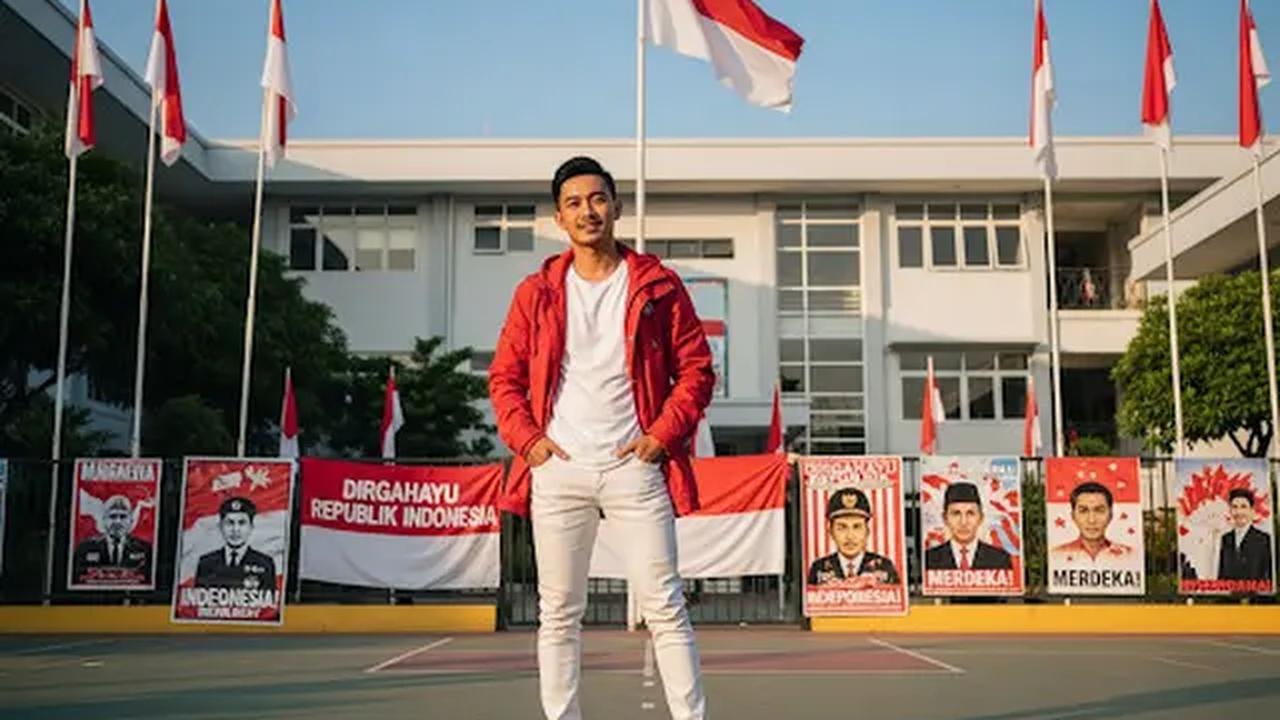 Jaket Parka Merah &amp; Jeans Slim Fit Putih/Outfit untuk Rayakan 17 Agustus (Sumber: gemini.com)