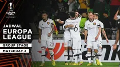 Berita Motion Grafis tentang Jadwal lengkap Liga Europa Matchday 3, Manchester United Tandang ke Siprus dan Arsenal menjamu Bodo Glimt.