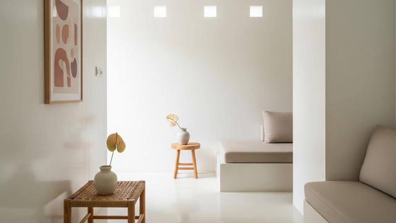 Palet Warna Terang dan Monokromatik/Desain Rumah Kecil Tetap Terang Tanpa Banyak Jendela (Sumber: gemini.com)