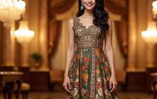 7 Model Dress Batik A-Line Kombinasi Brokat, Inspirasi Tampilan Anggun Memikat di Setiap Saat
