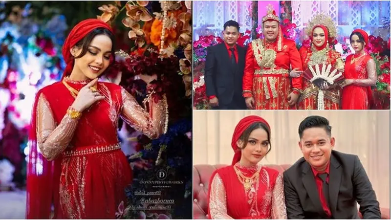 8 Potret Putri Isnari di Pernikahan Kakak Ipar, Memukau Pakai Busana Merah