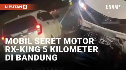 VIDEO: Viral Mobil Seret Motor RX-King 5 Kilometer di Bandung, Berupaya Kabur dari Tabrakan
