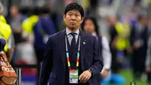 Pelatih Jepang, Hajime Moriyasu sebelum pertandingan melawan Swedia di Piala Dunia di Arlington, Texas, dekat Dallas, Jumat (26/6/2026). (AP Photo/Tony Gutierrez)