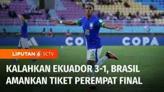 Tim U-17 Brasil memastikan satu tiket ke perempat final, setelah mengalahkan Ekuador 3-1. Pada laga ini, striker tim Samba, Estevao mencetak brace.
