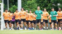 Timnas Indonesia latihan di Singapura jelang Piala AFF 2020. (PSSI).