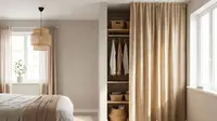 15 Desain Walk-In Closet di Kamar Sempit, Inspirasi Ruangan Rapi dan Estetik