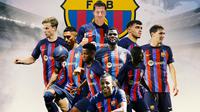 Barcelona - Ilustrasi bintang-bintang Barcelona (Bola.com/Adreanus Titus)