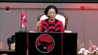 Ketum PDI Perjuangan Megawati Soekarnoputri memberikan pidato politik di acara HUT ke-52 PDIP. Dalam pidatonya, Megawati sempat menyinggung ada sosok yang ingin merebut jabatannya dari kursi Ketum PDIP. (Foto: Youtube PDI Perjuangan)