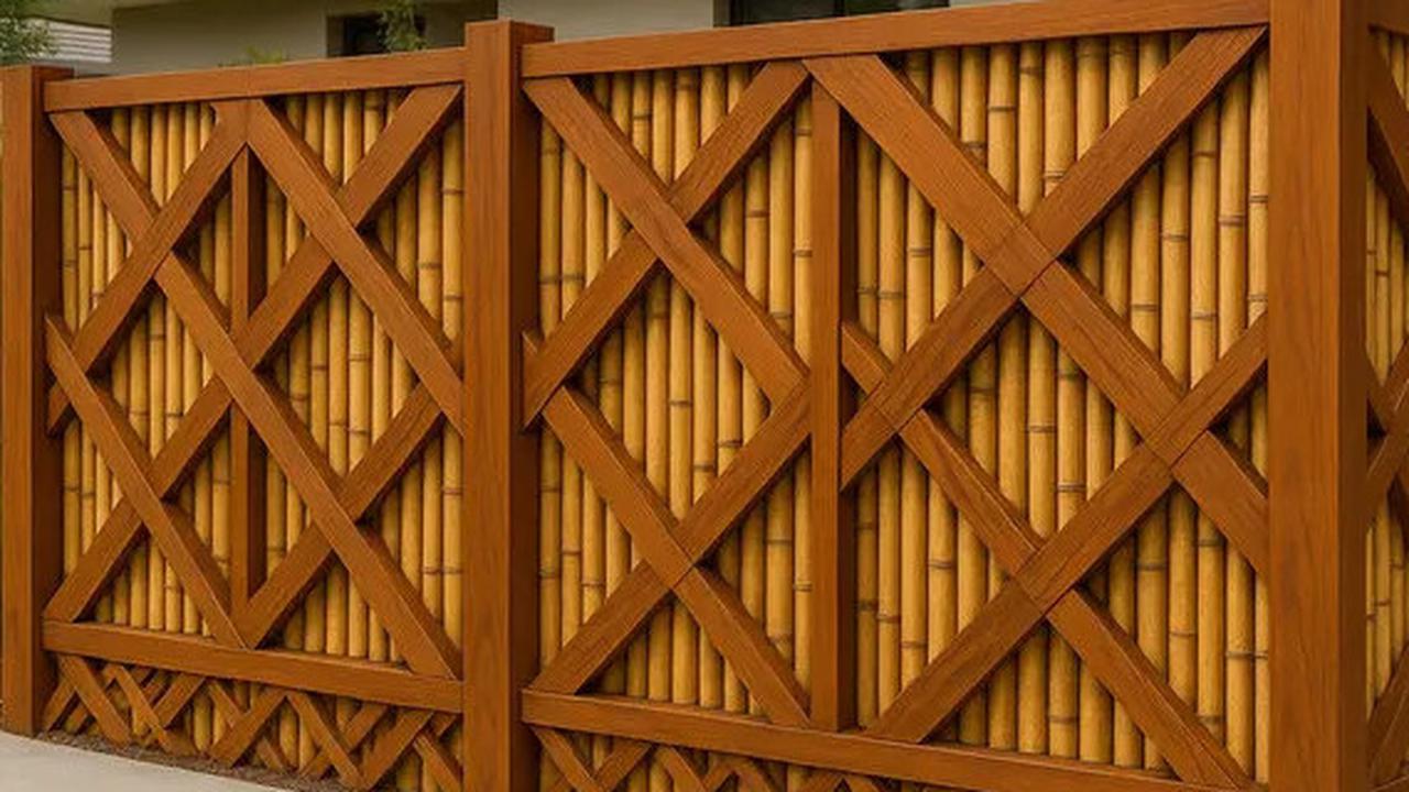 Antik Enak Dilihat, Ini 7 Model Pagar Kombinasi Bambu dan Kayu yang, Natural dan Tahan Lama