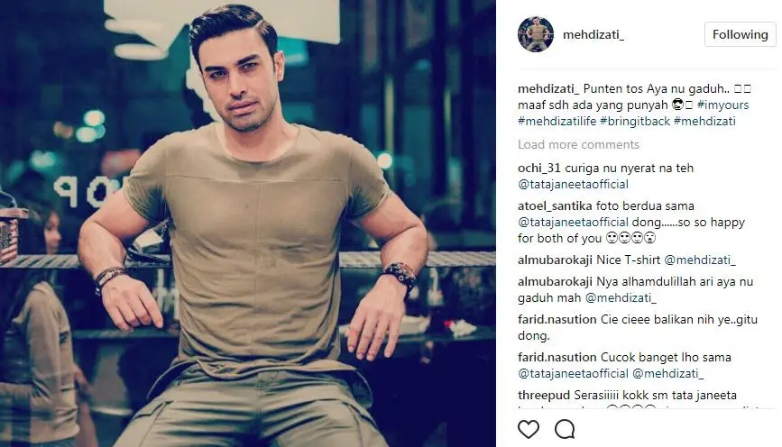 Mehdi Zati masih cinta Tata Janeeta?