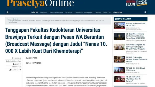 Siaran Pers FKUB Terkait Hoaks Nanas