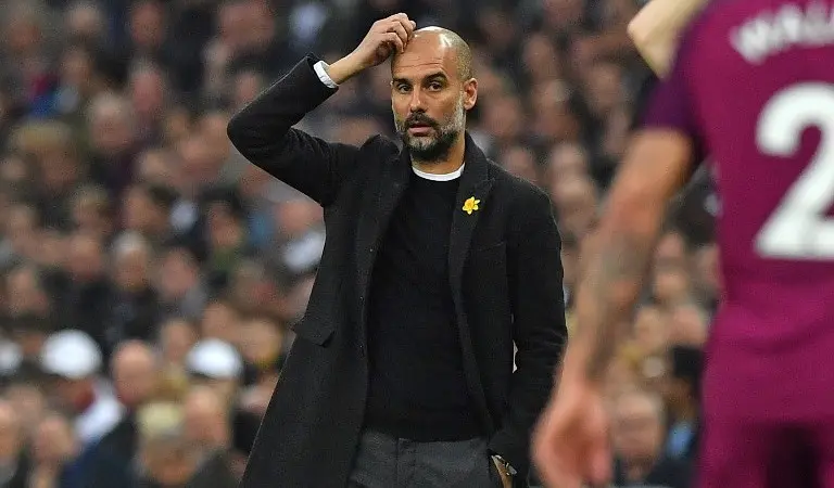 Manajer Manchester City asal Spanyol, Pep Guardiola. (AFP/Ben Stansall)