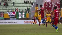 Laga Sriwijaya FC vs Persiba Balikpapan di Stadion Gelora Sriwijaya Jakabaring, Palembang, Selasa (29/8/2017). (Bola.com/Riskha Prasetya)