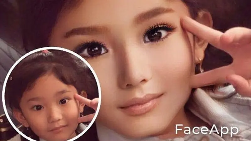 6 Anak Artis Ikut 'Oplas' Pakai FaceApp, Paras Anak Ayu Ting Ting Bikin Pangling