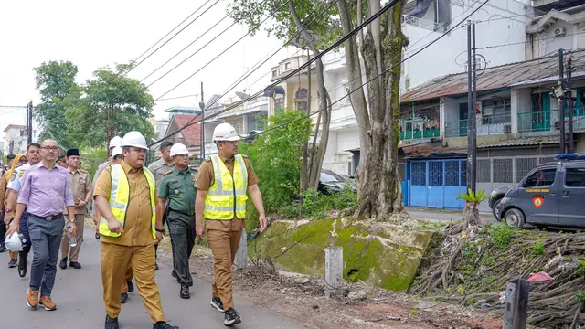Bobby Nasution Instruksikan Pelebaran Parit Emas Jalan Sampali