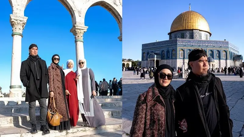 6 Potret Mulan Jameela dan Keluarga di Palestina, Kunjungi Masjid Al Aqsa