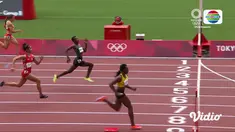 Berita video highlights babak penyisihan cabor lari putri nomor 100 meter Olimpiade Tokyo 2020, Jumat (30/7/21)