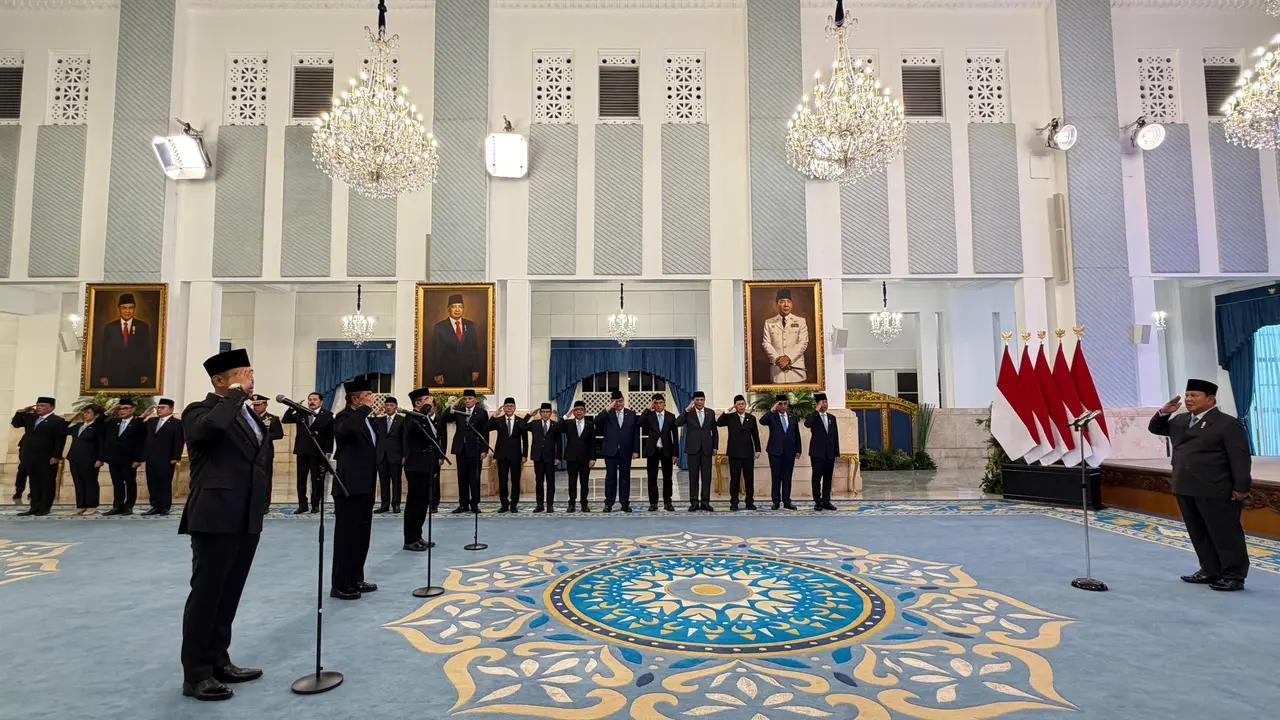 Presiden Prabowo Subianto melantik Sudaryono menjadi Kepala Badan Gizi Nasional (BGN) di Istana Negara, Jakarta, Rabu (22/7/2026).