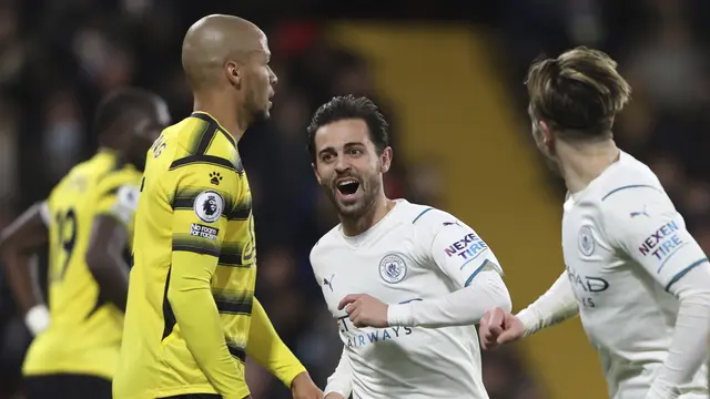 Taklukkan Watford, Man City Rebut Puncak Klasemen