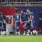 Para pemain Argentina rayakan gol ke gawang Amerika Serikat di semifinal Copa America Centenario 2016 (Reuters)
