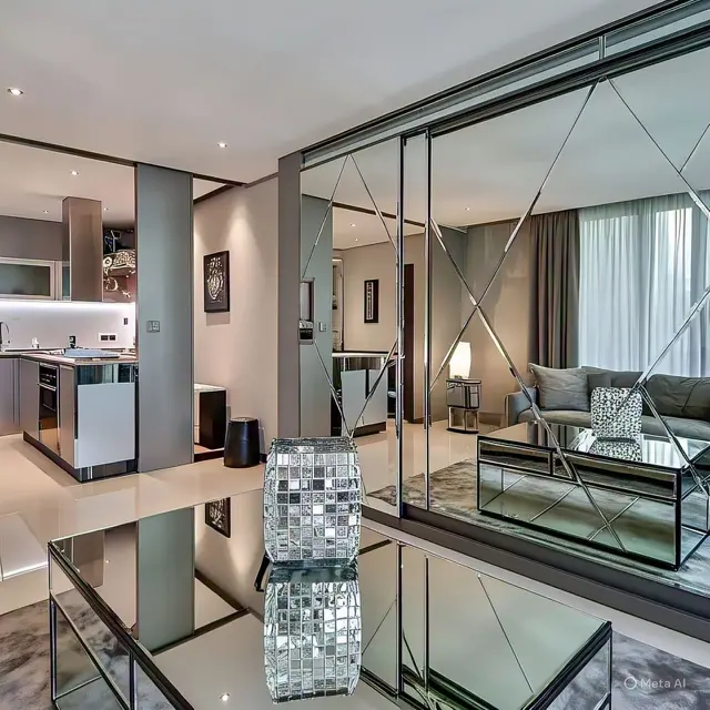 Desain Rumah Type 36 dengan Konsep yang Memanfaatkan Cermin dan Elemen Reflektif