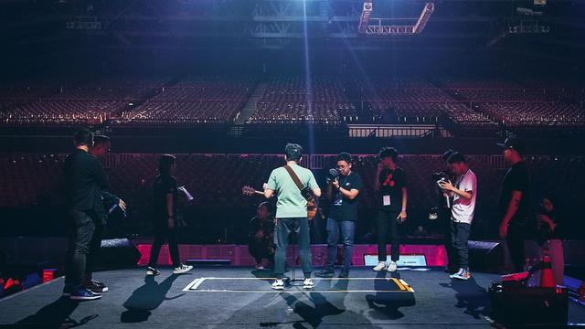Moment sound check grup band NOAH sebelum konser di "the great journey of noah."