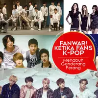 Loyalitas fandom pada idola kerap berujung pada perang sesama penggemar, atau biasa disebut dengan fanwar. (Desain: Nurman Abdul Hakim/Bintang.com)