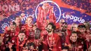 Pada musim 2019/20, Liverpool mampu memecahkan rekor dengan menyabet 30 kemenangan dari 34 laga. Anak asuh Jurgen Klopp juga mampu mengakhiri musim tersebut dengan raihan 99 poin yang mengagumkan atau selisih 18 angka dari Man City. (AFP/Pool/Laurence Griffiths)