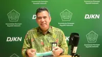 Direktur Piutang Negara dan Kekayaan Negara Lain-lain Kementerian Keuangan (Kemenkeu) Lukman Efendi saat berbincang dengan awak media, Jumat (22/10/2021).